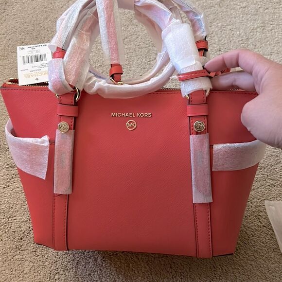 Michael Kors Sullivan Small Convertible Top Zip Leather Tote - Picture 5 of 7